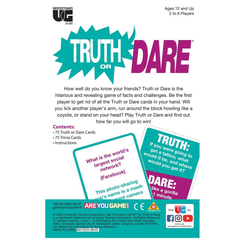 University Games | Truth or Dare Party Card Game, for 2 to 6 Players Ages 12 and Up - Image 2